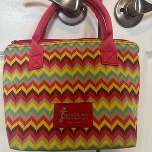 Initials, Inc. Kids Chevron Cosmetic Bag in Pink & Multicolor